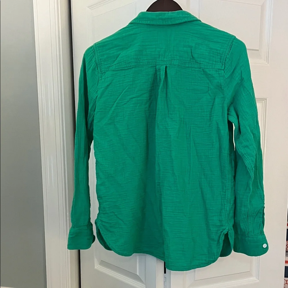J. Crew Vibrant Green Casual Shirt - Picture 4 of 6